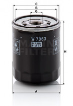 Масляный фильтр MANN W7063