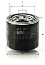 Масляный фильтр MANN W811/80