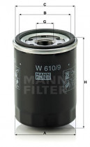 Масляный фильтр MANN W610/9