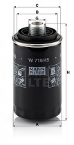 Масляный фильтр MANN W719/45