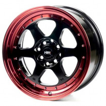 Литые диски Cast Wheels CW770 16x7,5 PCD4x100 ET35 73,1 Black_Machine_Lip_Red_Oil
