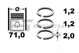 Комплект поршневых колец ET ENGINETEAM R1010600