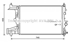 Радиатор, охлаждение двигателя AVA QUALITY COOLING OLA2484