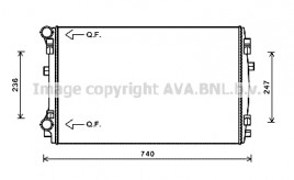 Радиатор, охлаждение двигателя AVA QUALITY COOLING VNA2338