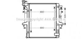 Радиатор, охлаждение двигателя AVA QUALITY COOLING MTA2202