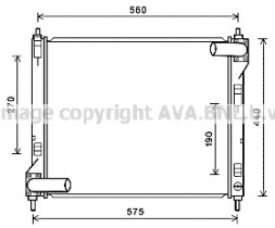 Радиатор, охлаждение двигателя AVA QUALITY COOLING DN2354