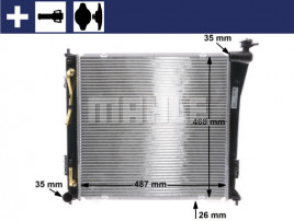 Радиатор, охлаждение двигателя MAHLE CR 847 000S