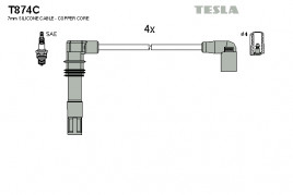 Комплект проводов зажигания TESLA T874C