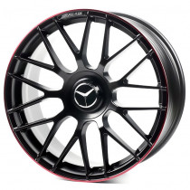 Литые диски Flow Forming FF808 18x8,0 PCD5x112 ET35 66,6 Matte_Black_Red_Lip