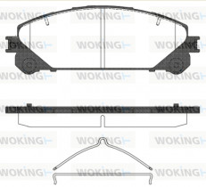 Комплект тормозных колодок, дисковый тормоз WOKING P12123.00