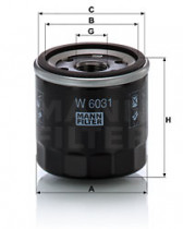 Масляный фильтр MANN-FILTER W 6031