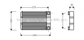 Теплообменник, отопление салона AVA QUALITY COOLING MSA6312