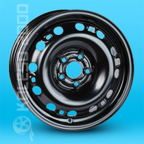Стальные диски KFZ 7760 Seat.Volkswagen.Skoda 15x6,0 PCD5x100 ET38 57,1 Black