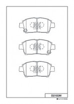 Комплект тормозных колодок, дисковый тормоз Kashiyama D2183M
