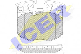 Комплект тормозных колодок, дисковый тормоз Icer 182280