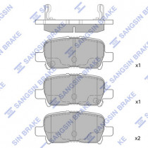 Комплект тормозных колодок, дисковый тормоз Hi-Q SP1371