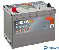 Батарея аккумуляторная Deta, 12В 75А/ч DA755
