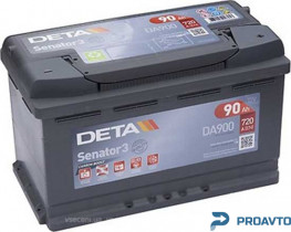 Батарея аккумуляторная Deta, 12В 90А/ч DA900