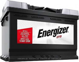 Автомобильный аккумулятор Energizer EFB 70Ah-12v 570500076