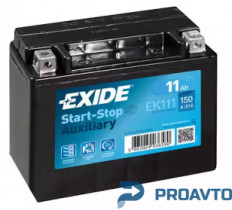 Мото аккумулятор Exide "Micro-Hybrid AGM", 12В 11А/ч EK111