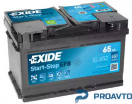 Автомобильный аккумулятор Exide "Maintenance", 12В 65А/ч EL652