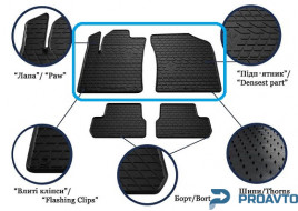 Коврик Stingray в салон TOYOTA RAV 4 (XA50) (2018-...) - 2шт. 1022462