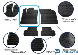 Коврик Stingray в салон TOYOTA RAV 4 (XA50) (2018-...) - Передний левый 1шт. 1022424 ПЛ