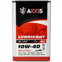 Масло моторное полусинтетичесское Axxis DZL Light 10W-40 4л. AX-2039