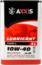 Моторное масло полусинтетическое Axxis Power X 10W-40 4л. AX-2034