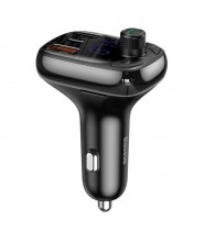 АЗУ с FM-модулятором Baseus T Shaped S-13 Car Bluetooth MP3 Player (PPS Fast Charger Edition) Black