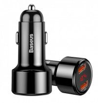 Автомобильное зарядное устройство Baseus Magic Series Dual QC 45W Black