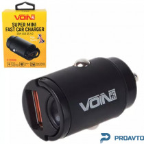 Автомобильное зарядное устройство VOIN 30W, 1USB QC4.0 12/24V (4.5V*5A, 5V*4.5A, 9V*3A,12V*2.5A)