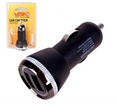 Автомобильное зарядное устройство PULSO/VOIN C-2402BK 2USB (12/24V - 5V 2,4A)
