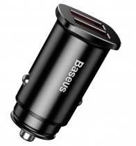 Автомобильное зарядное устройство Baseus Square Dual-USB Quick Charge Car Charger Black (CCALL-DS01)