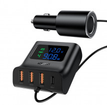 Автомобильное зарядное устройство для ACEFAST B8 digital display car HUB charger