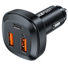 Автомобильное зарядное устройство для ACEFAST B9 66W(2USB-A+USB-C) three port metal car charger