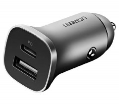 Автомобильное зарядное устройство для UGREEN CD130 Dual USB Car Charger (Space Gray) (UGR-30780)