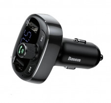 АЗУ с FM-модулятором Baseus T Shaped S-09 Car Bluetooth MP3 Player Black