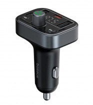 АЗУ з FM-модулятором Baseus S-09 Lite Series Car FM Transmitter Cluster Black