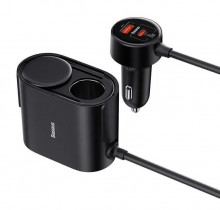 Автомобильное зарядное устройство Baseus High Effectiancy Pro 1-Foror-2 Car Cigarette Ligher 30W Cosmic Black Black