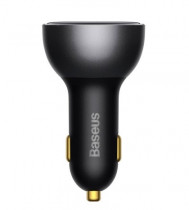 Автомобильное зарядное устройство Baseus Digital Display PD3.1 Dual Fast Charger Car Charger U+C 140W Set Obsidian Black (With S