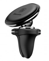 Автодержатель Baseus Magnetic Air Vent Car Mount With Cable Clip Black (SUGX020001)