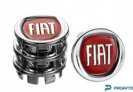 Заглушка колесного диска Vitol Fiat 49x43  серый ABS пластик  (4шт.)