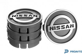 Заглушка колесного диска Nissan 60x55  серый ABS пластик (4шт.)