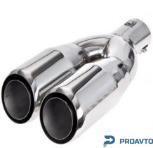 Насадка на глушитель Vitol НГ-0243 BK, внутр.d 64мм/дл. 305мм/2*внеш.d 89мм