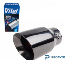 Насадка на глушитель Vitol НГ-1013-BK, внутр.d 76мм/дл. 178мм/внеш.d 102мм