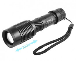 Фонарь диодный Police 1861-T6, 1x18650/3xAAA, ЗУ 220V/12V, zoom, BOX (1861/1862-T6)