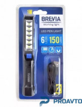 Фонарь Brevia LED Pen Light 6SMD + 1W LED, 150lm, 900mAh, microUSB, блистер, 11210