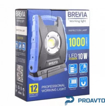 Профессиональная инспекционная лампа Brevia LED 10W COB, 1000lm, 4400mAh, Power Bank, type-C, 11410