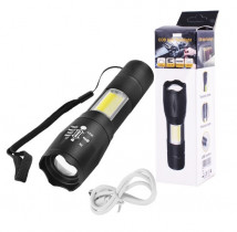 Фонарь диодный Police BL-1831-T6+COB, ЗУ micro USB, встроенный аккумулятор, zoom, ремешок (BL-1831-T6+COB)